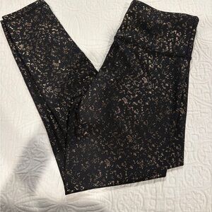 ZYIA Black and Gold Speckled Leggings Light N Tight